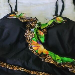 NWT tankini, bottoms and cover up skirt